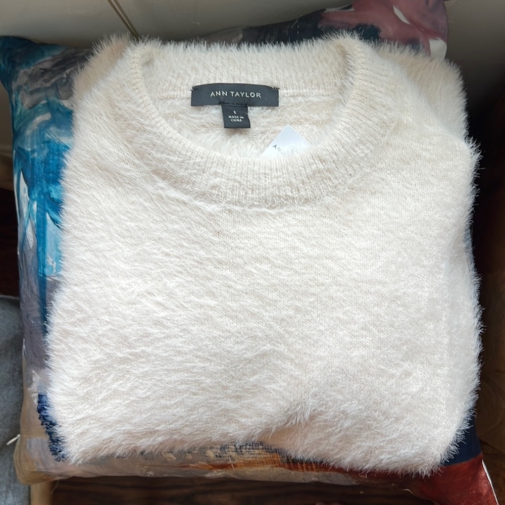 Ann Taylor Fuzzy Sweater Size S NWT